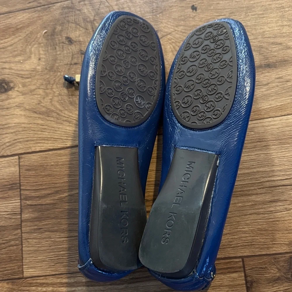 Michael Kors Shiny Navy Loafers